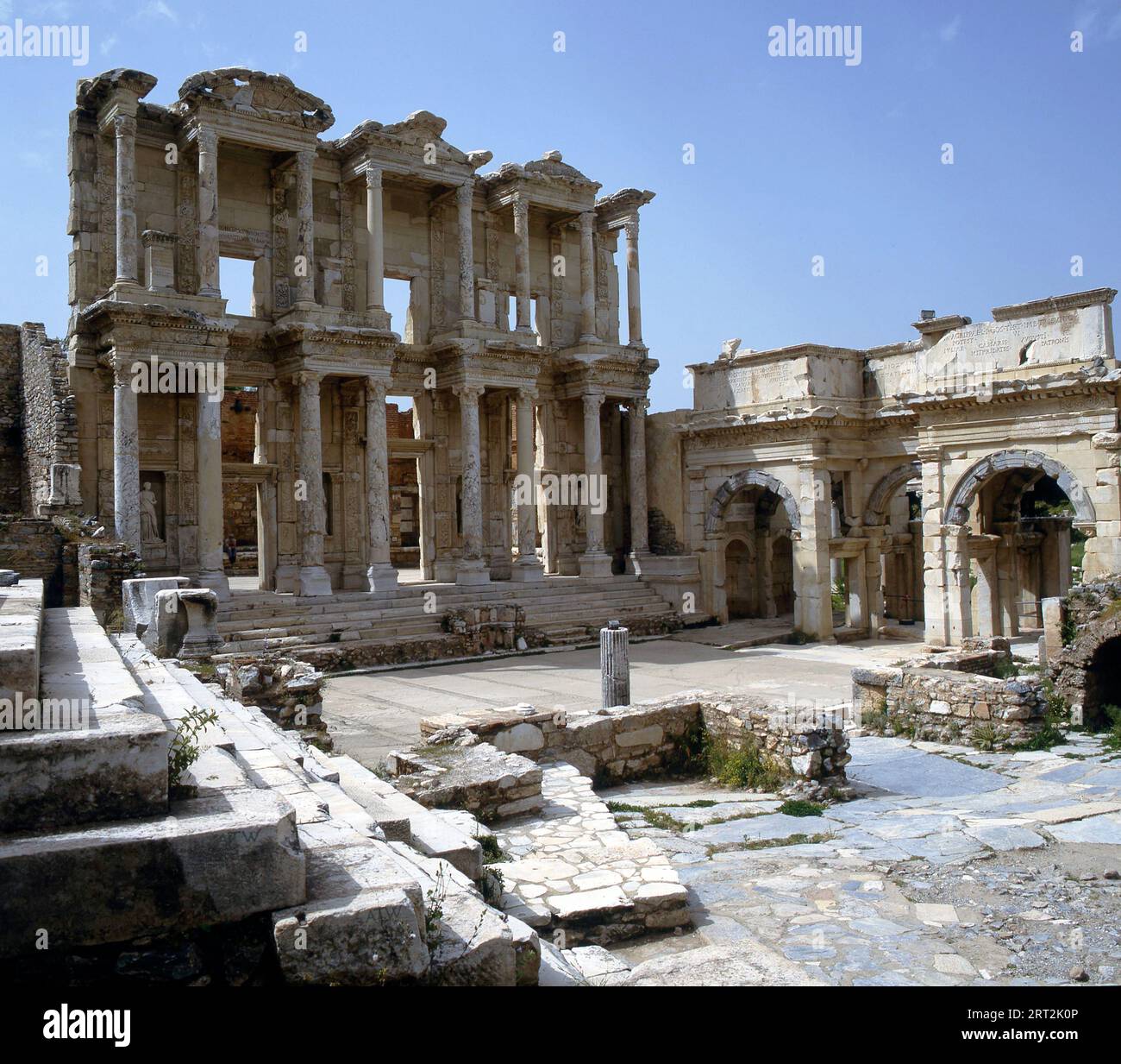 The Library of Celsus, built by the senator Celsus, at the important ...