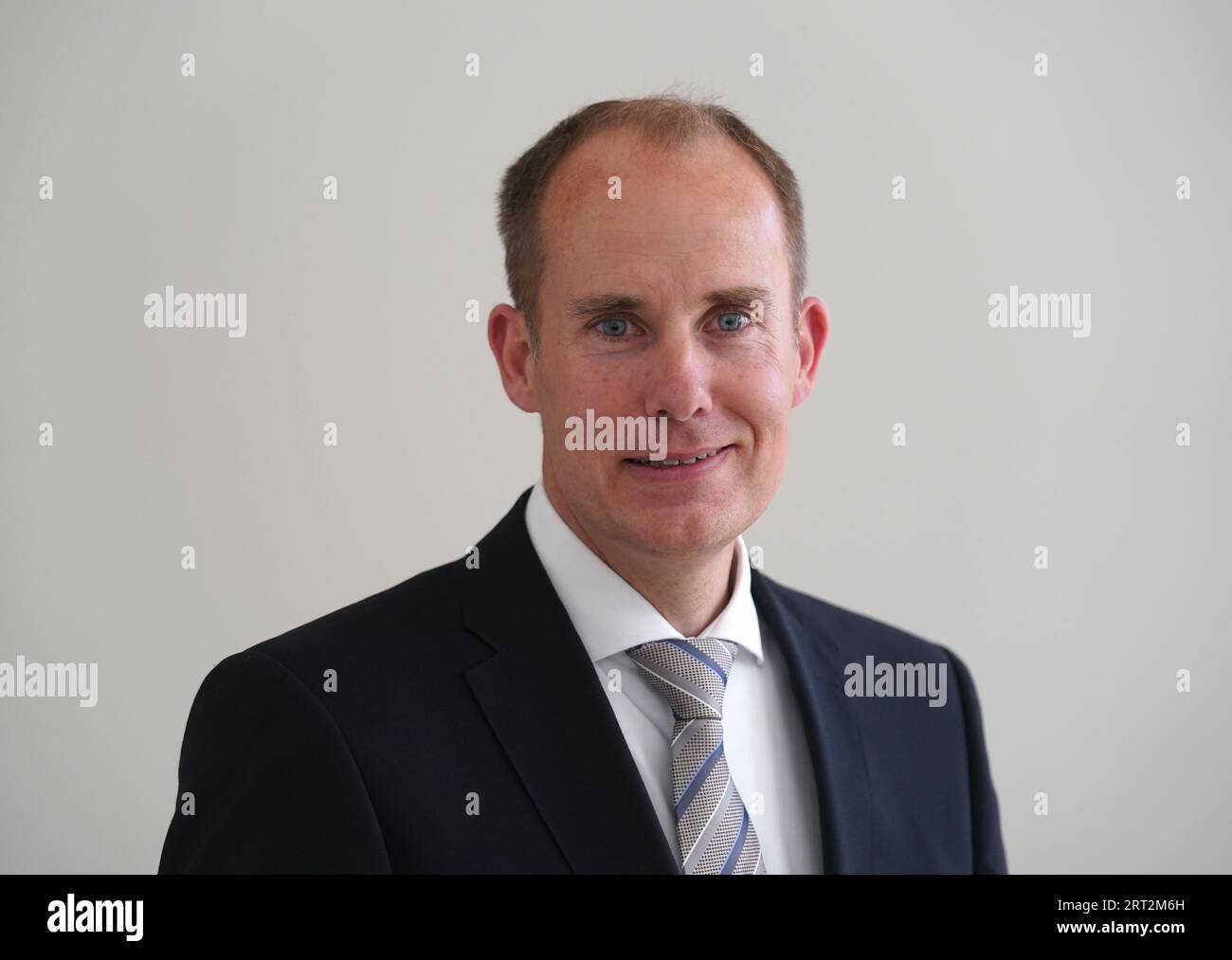 Kiel, Germany. 08th Sep, 2023. Christoph Mager (CDU), District Administrator of Herzogtum Lauenburg County, stands during a break in the general meeting of the Schleswig-Holstein County Council at the State House. Credit: Marcus Brandt/dpa/Alamy Live News Stock Photo
