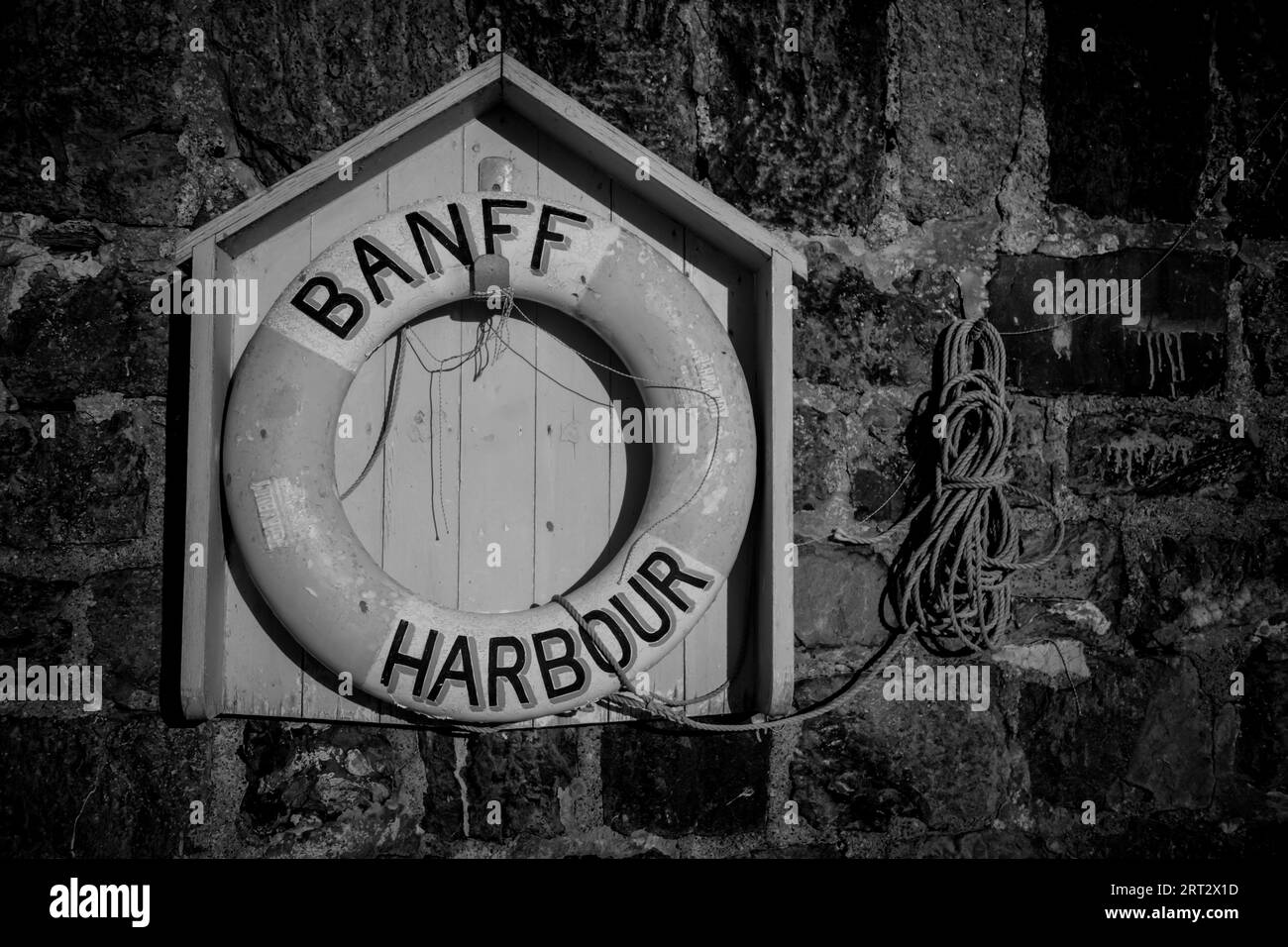 banff harbour aberdeenshire scotland infrared Stock Photo