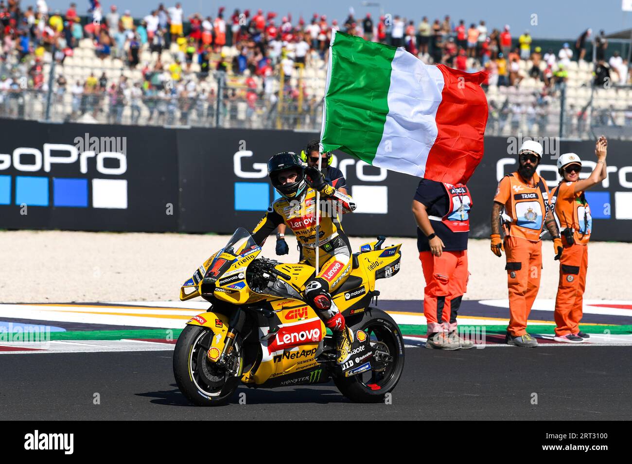 Francesco Bagnaia IT Ducati Lenovo Team Ducati greets the fans at the ...
