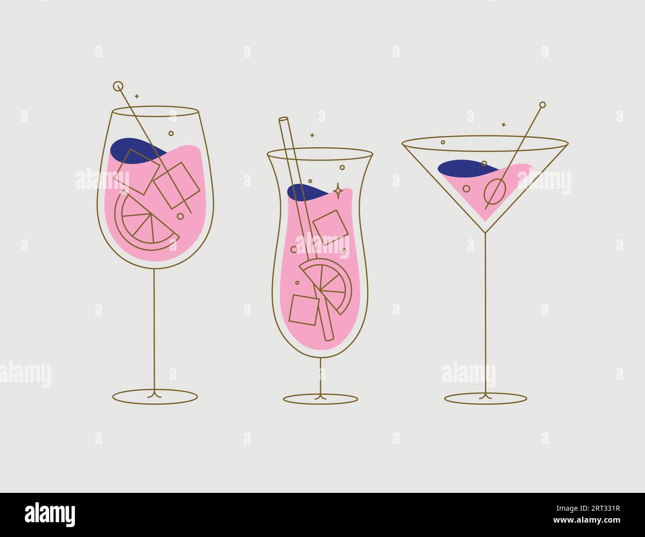 Cocktail glasses spritz pina hi-res stock photography and images - Alamy