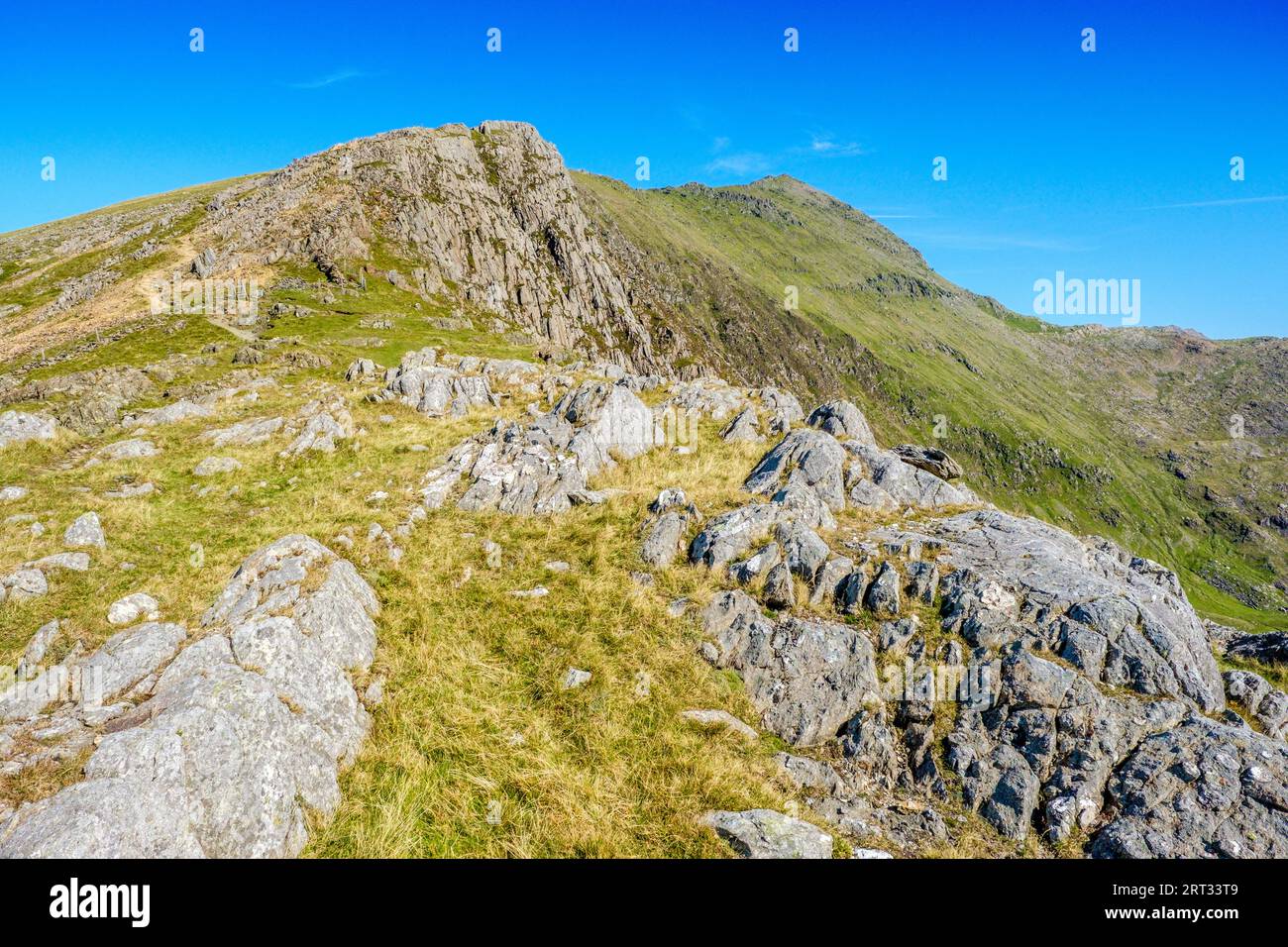 The south ridge of Snowdon / Yr Wyddfa in Eryri National Park (Snowdonia), Wales, UK Stock Photo