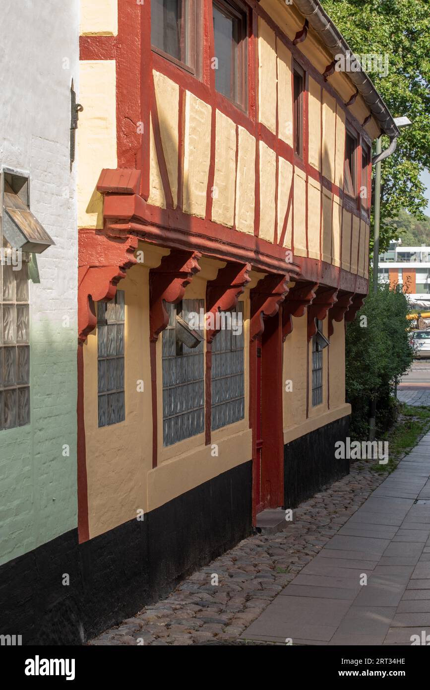 Old town houses alleys in Flensburg Stock Photo Alamy