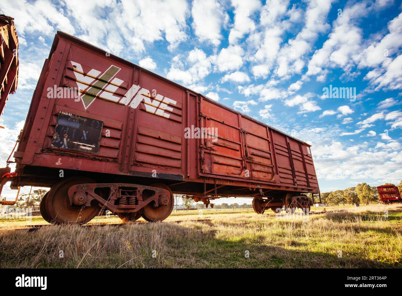 Muckleford, Australia, July 6 2019: Old Vline Victorian Train Carriage ...