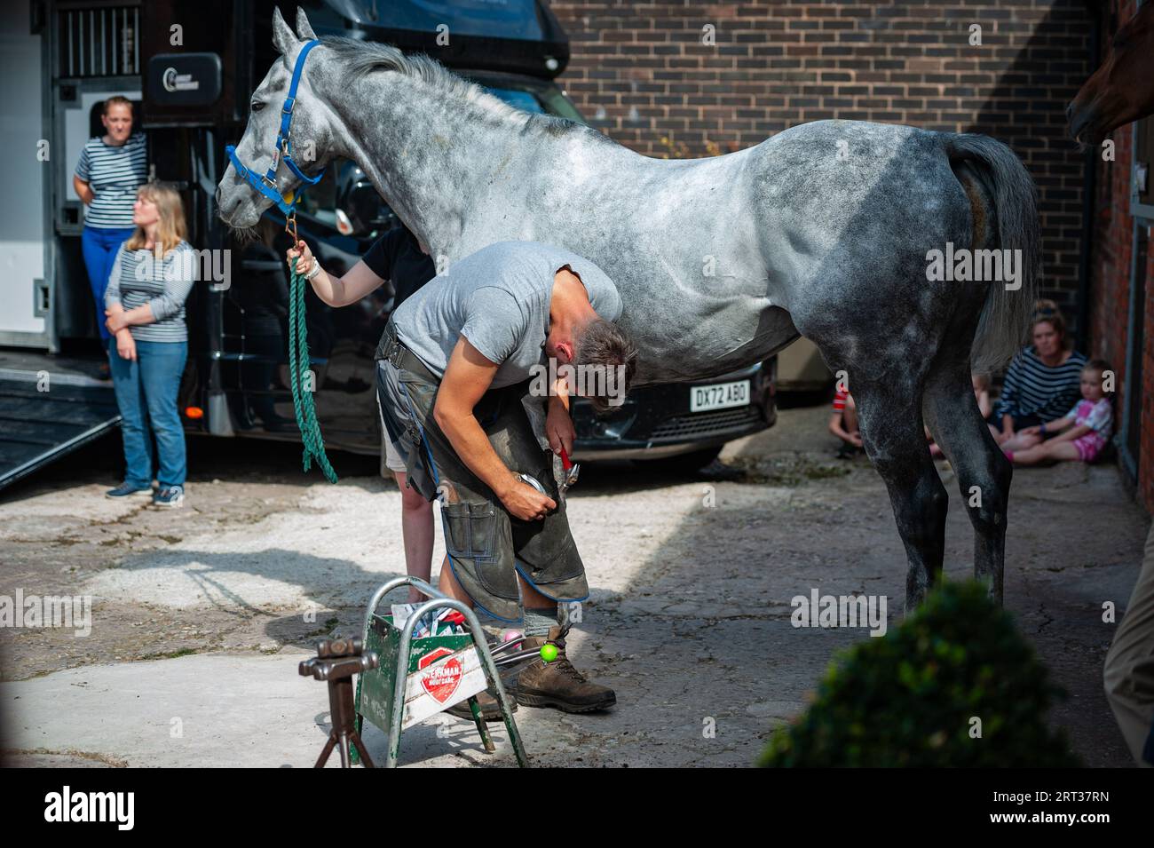 Whitchurch, Shropshire, UK. 10th Sep, 2023. Scenes from the Open Day of Sam Allwood Racing, as part of the National Racehorse Week celebrations. Credit: JTW Equine Images/Alamy Live News Stock Photo