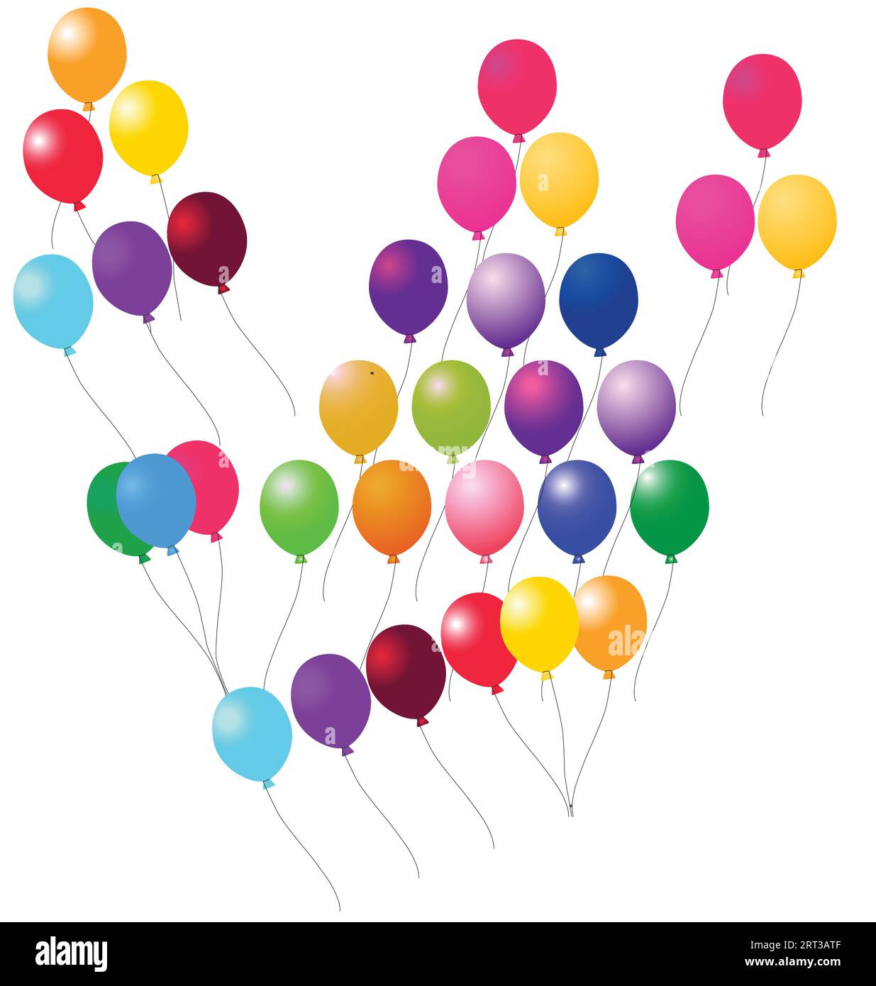 Birthday party balloons cake Stock Vector Images - Alamy