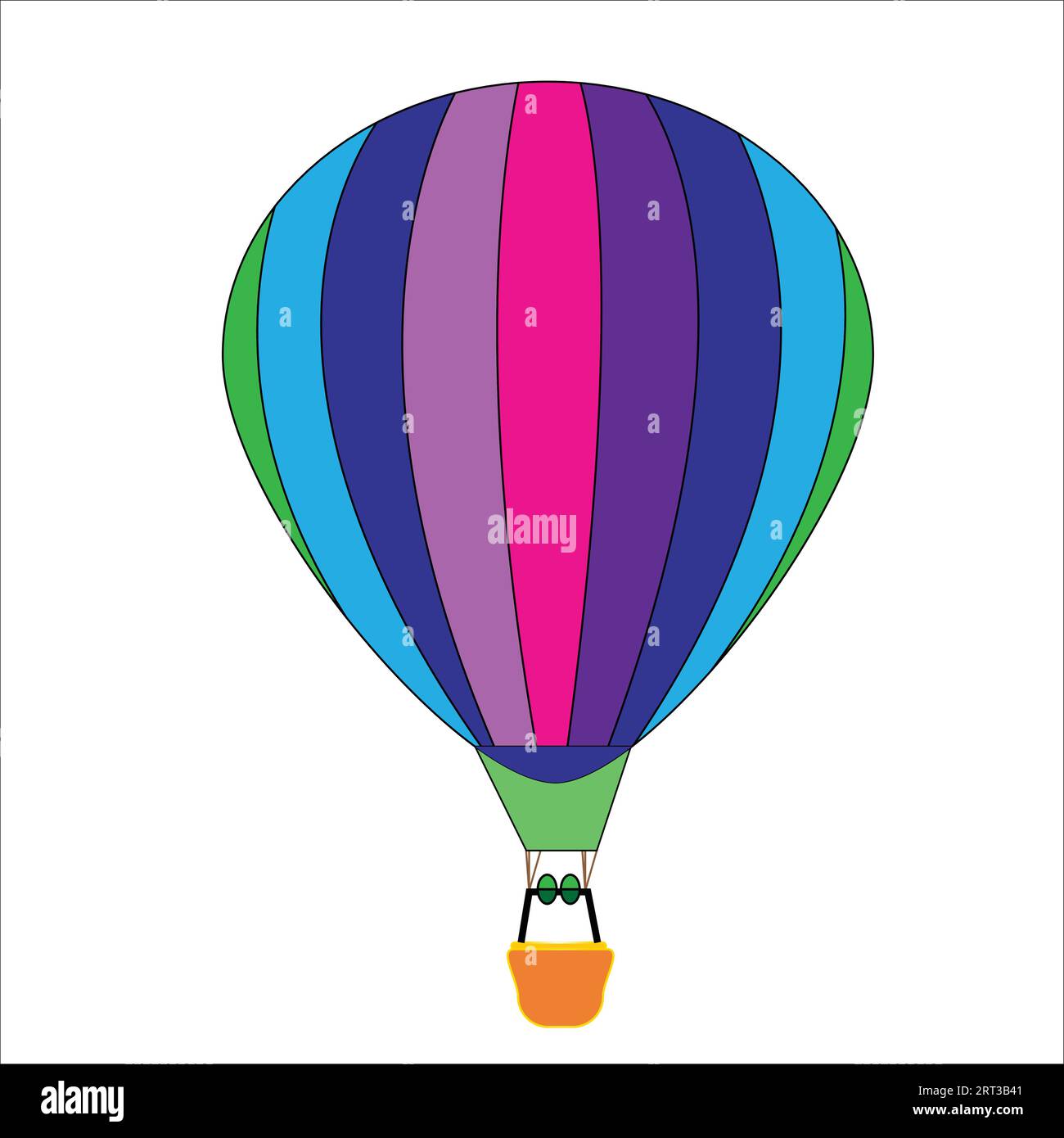 parachute. vector illustration. on white background Stock Vector