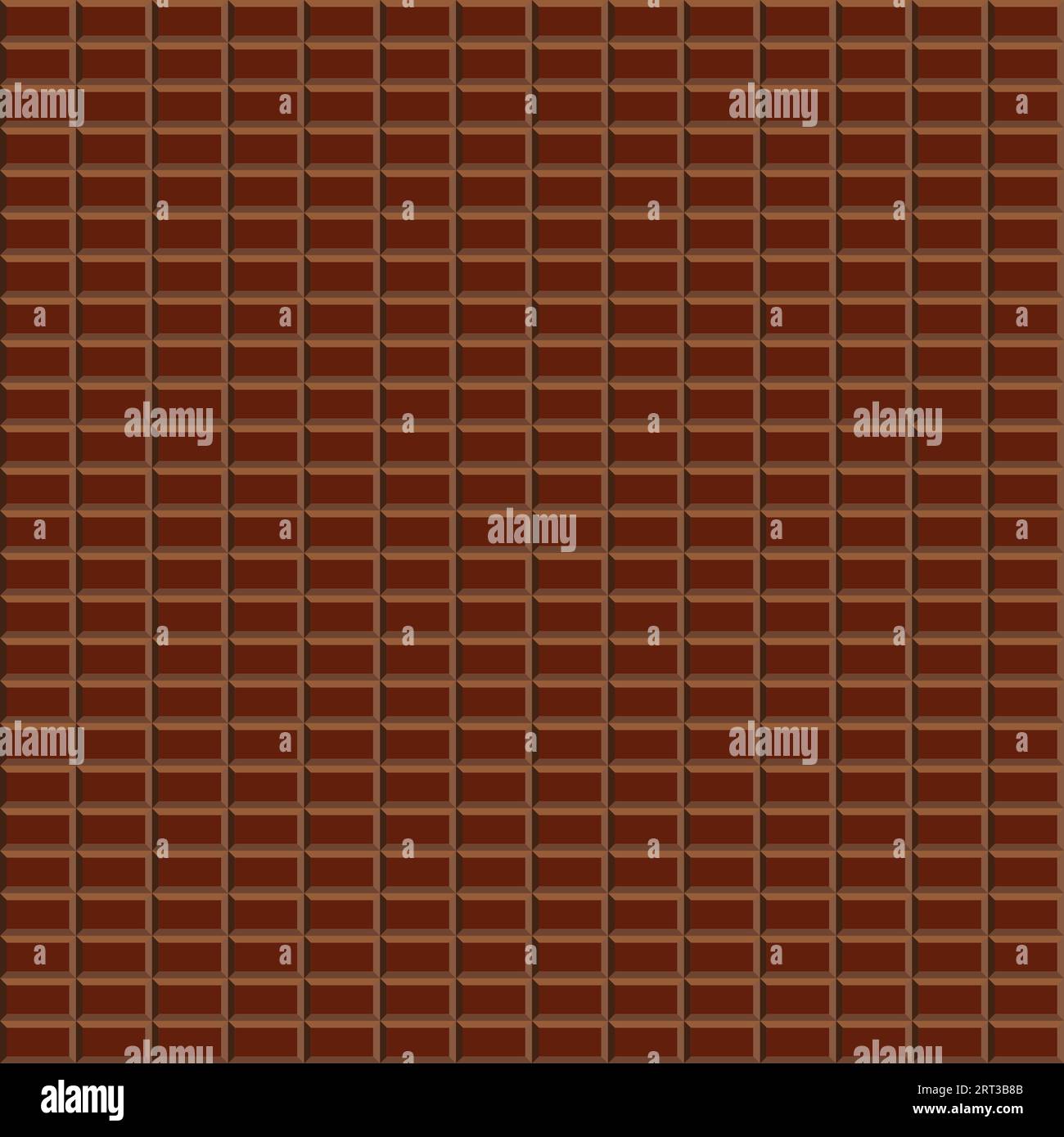 Chocolate. wall pattern background. vector illustration. Dark chocolate brown pattern Stock Vector