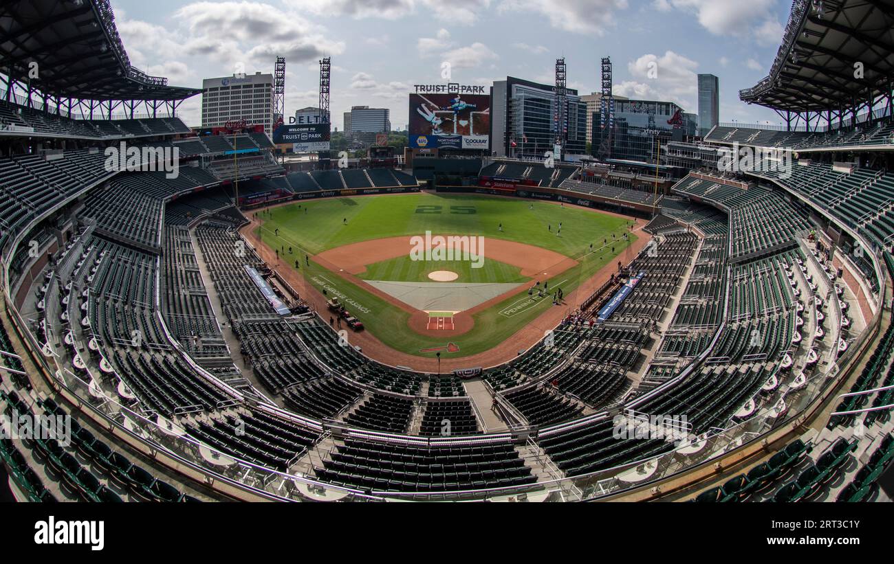 Truist Park is viewed before a baseball game between the Atlanta Braves and  the Pittsburgh Pirates, Sunday, Sept. 10, 2023, in Atlanta. (AP Photo/Hakim  Wright Sr Stock Photo - Alamy