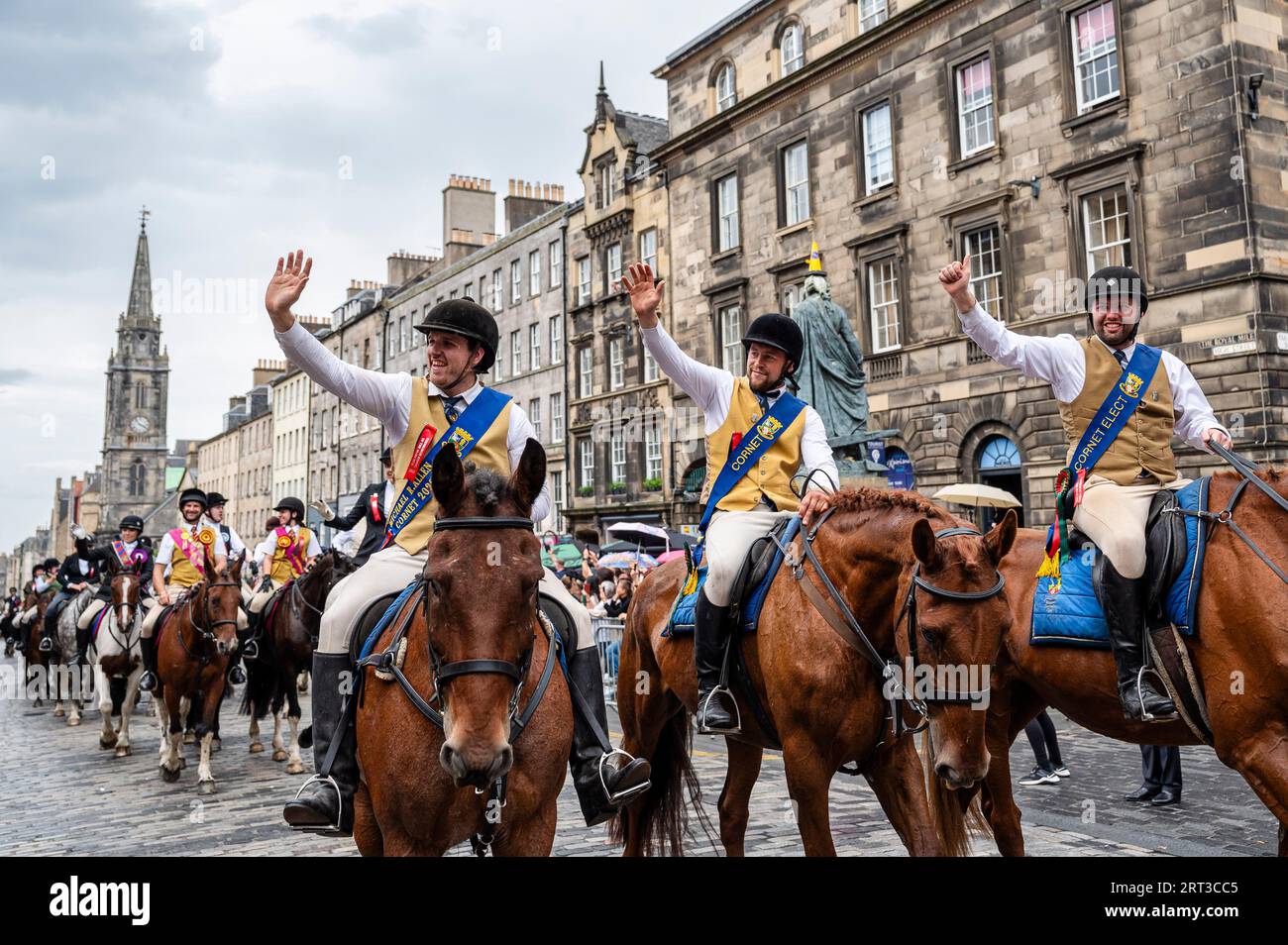 Edinburgh, Scotland, UK. 10th Sep, 2023. Riders take part in the annual 'Riding of the marches' finishing on the Royal Mile in Edinburgh.  Credit: Euan Cherry Credit: Euan Cherry/Alamy Live News Stock Photo