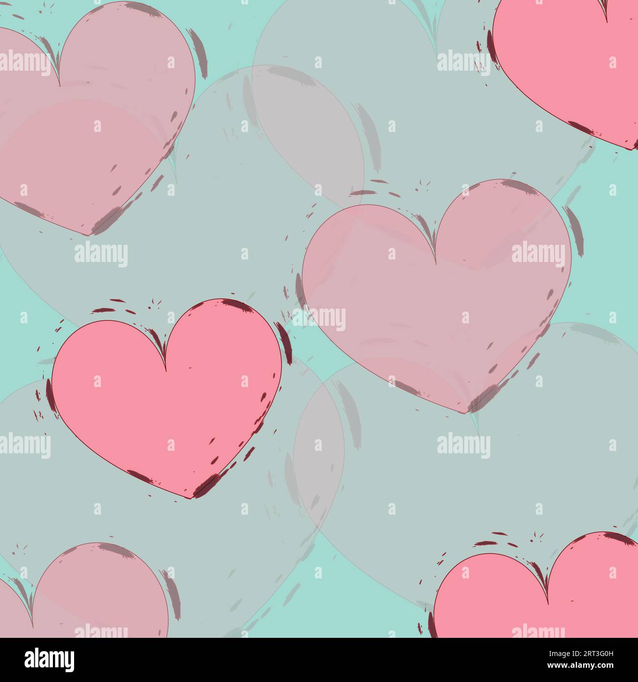 theme with pink hearts in blue background vector - Valentines day theme ...
