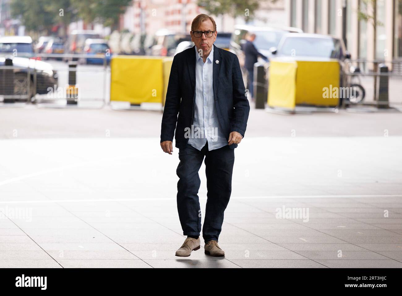 Actor Timothy Spall arrives at BBC ahead of politics show Sunday with Laura Kuenssberg.  Image shot on 3rd September 2023.  © Belinda Jiao   jiao.bili Stock Photo