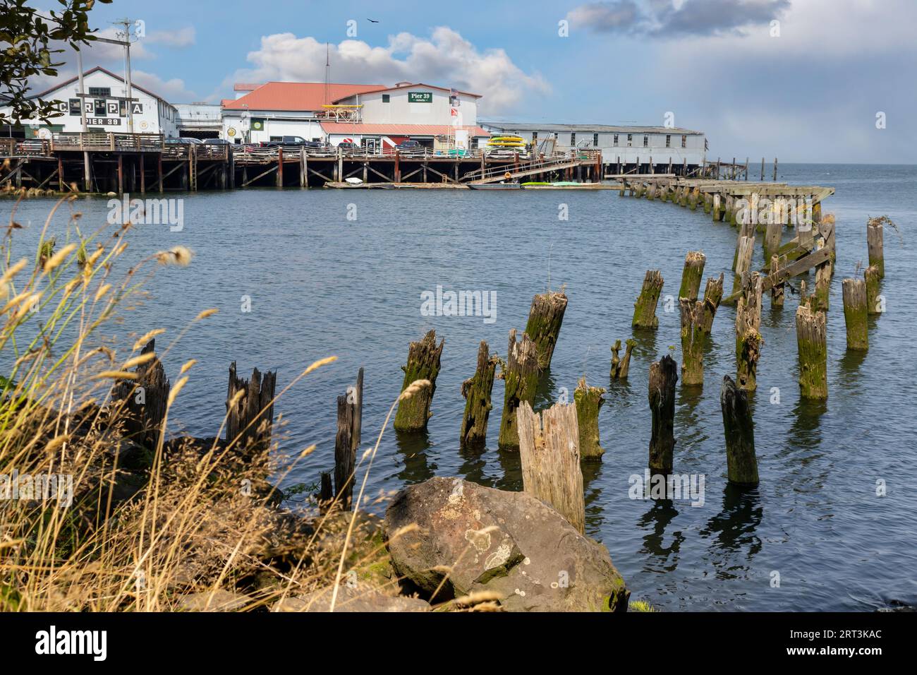 Astoria Oregon USA August 20 2023 Pier 38 and 39 Astoria's oldest