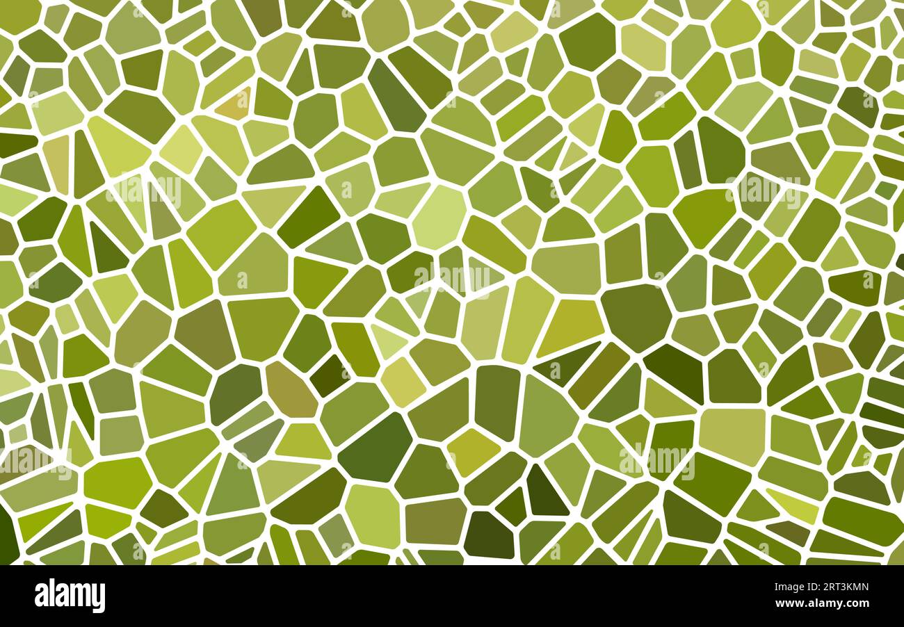 abstract vector stained-glass mosaic background - green and brown Stock ...