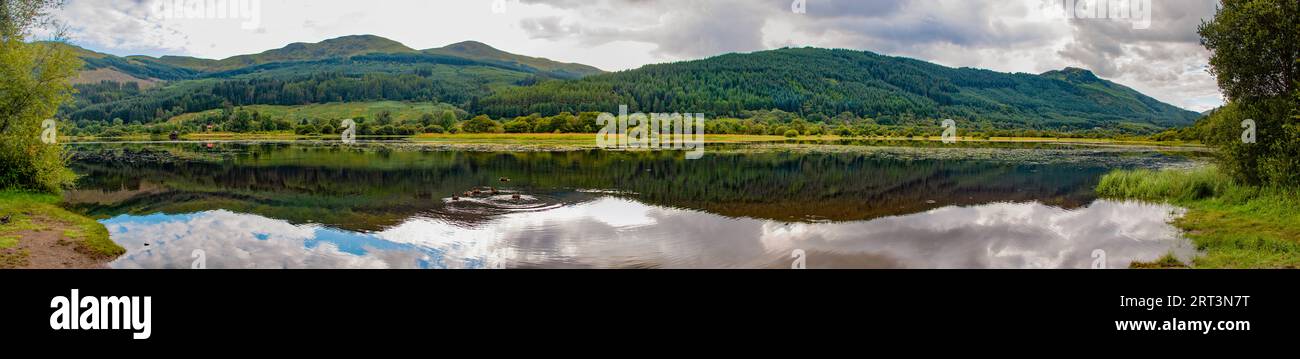 Gorgeous Loch Earn on a cloudy summer day, Lochearnhead, Perthshire, Scotland Stock Photo