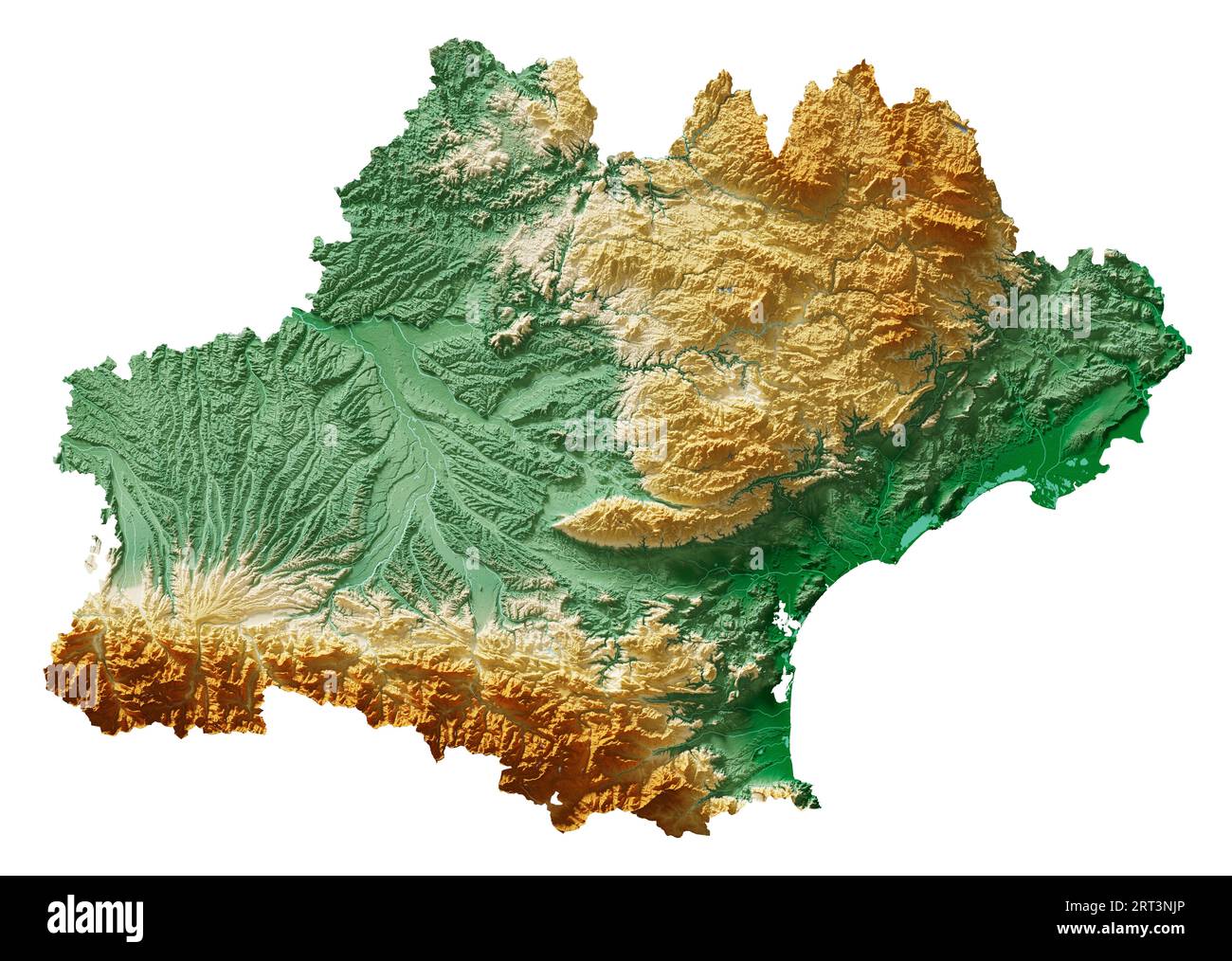 Occitanie A Region Of France Detailed 3D Rendering Of A Shaded Relief Occitanie A Region Of France Detailed 3D Rendering Of A Shaded Relief