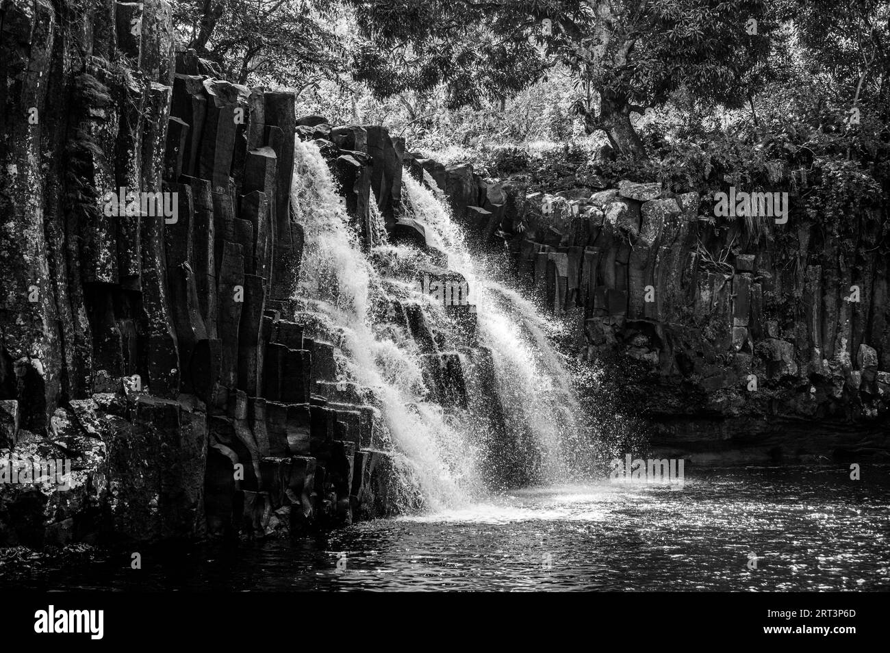 Rochester waterfalls, Savanne district of Mauritius Stock Photo