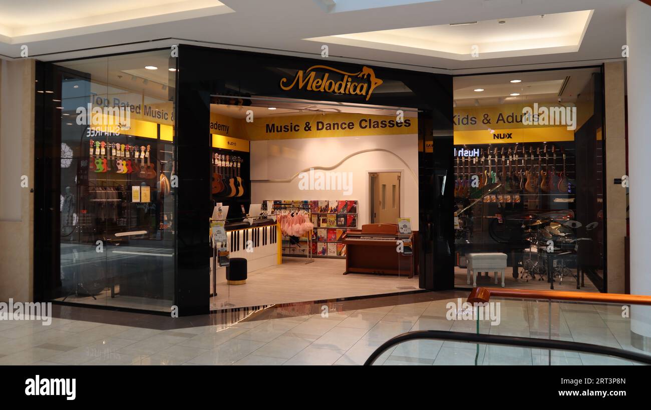 Dubai, UAE 09102023 'Melodica' Musical instrument outlet in
