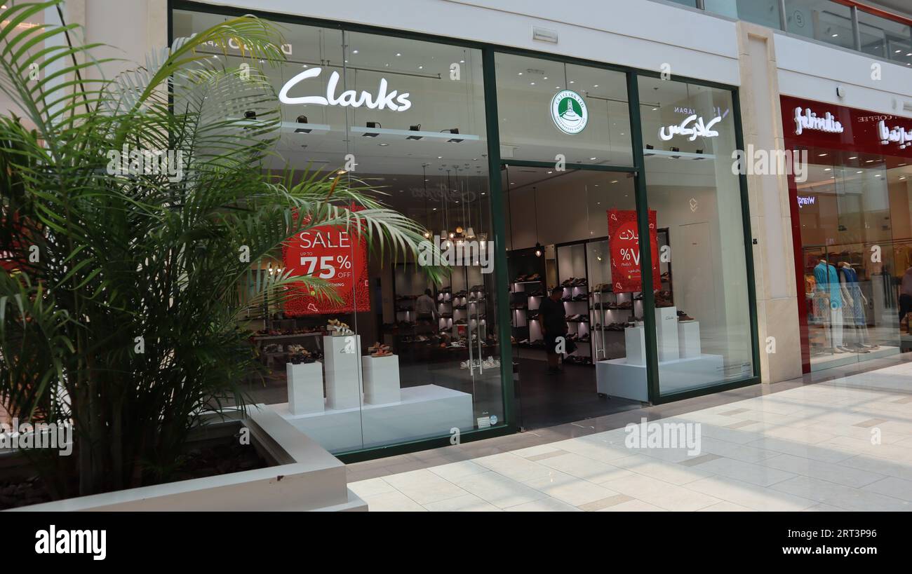 Dubai, UAE - 09-10-2023: 'Clarks' footwear outlet in Burjuman Mall Stock  Photo - Alamy