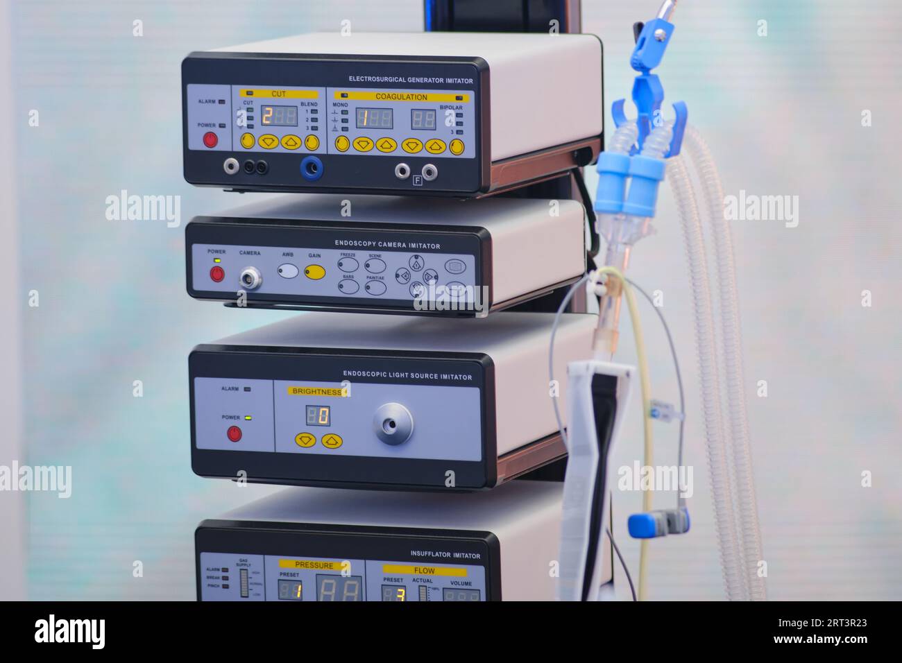 Medical equipment in the operating room for electrosurgical and endoscopic procedures