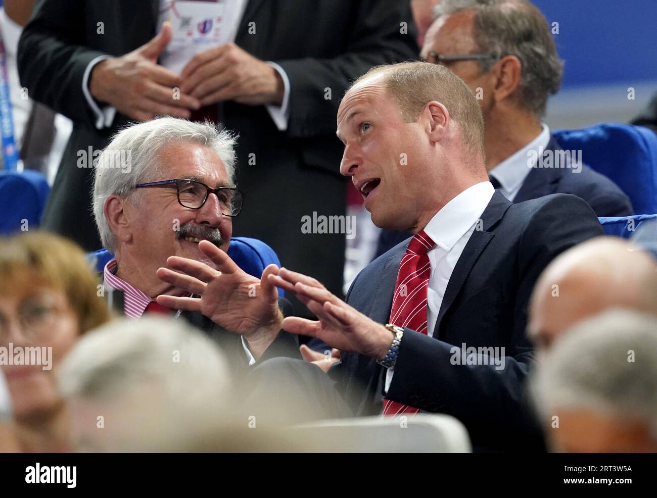 The Prince of Wales with President of the Welsh Rugby Union Gerald