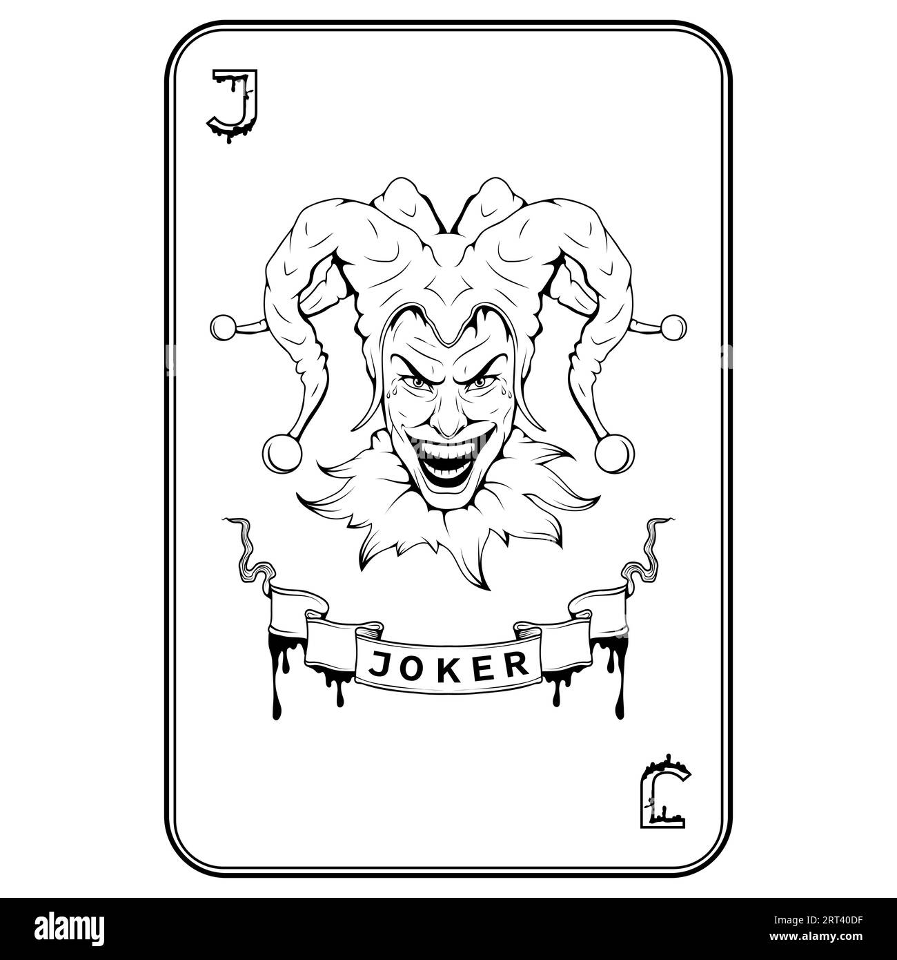 Joker card Black and White Stock Photos & Images Alamy