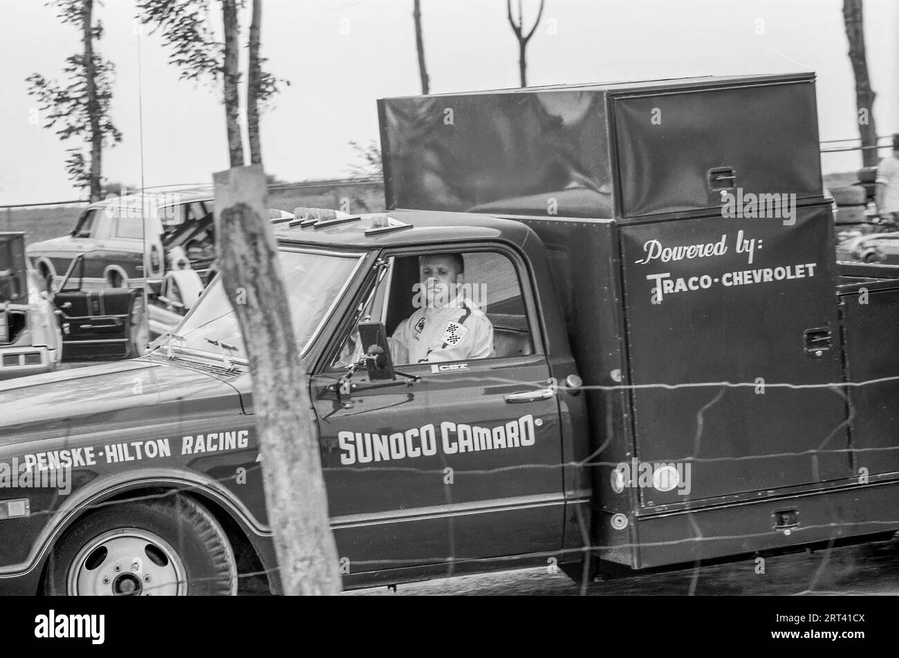 Mark Donohue in the Penske Racing Sunoco truck at the 1968 Watlins Glen