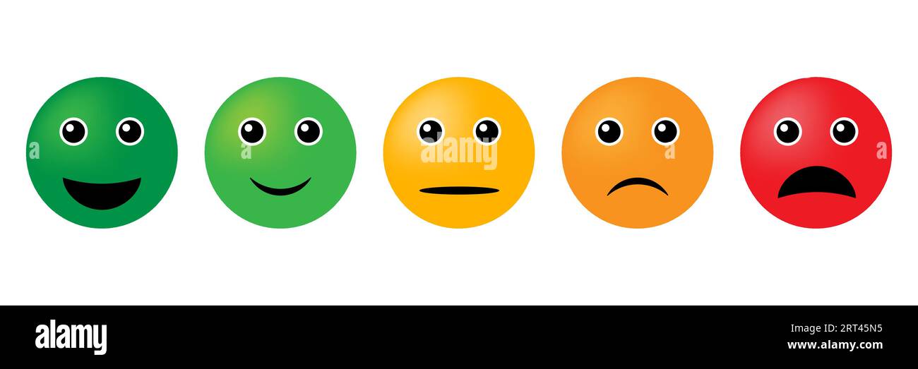 Feedback rating scale of emoticons Stock Vector Image & Art Alamy