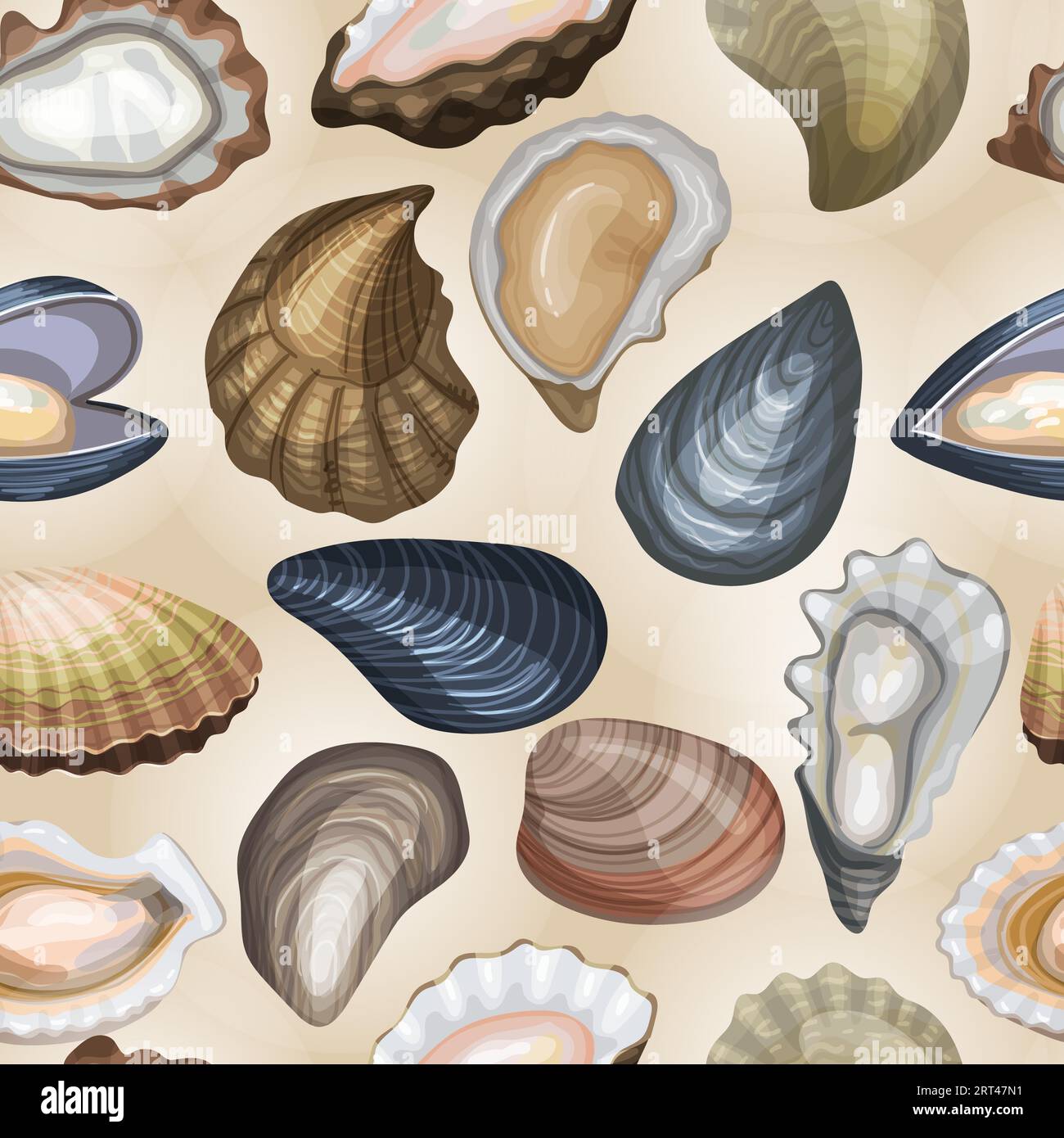 Blue Musels Shell Color Pattern Wild mussels Stock Vector Images - Alamy