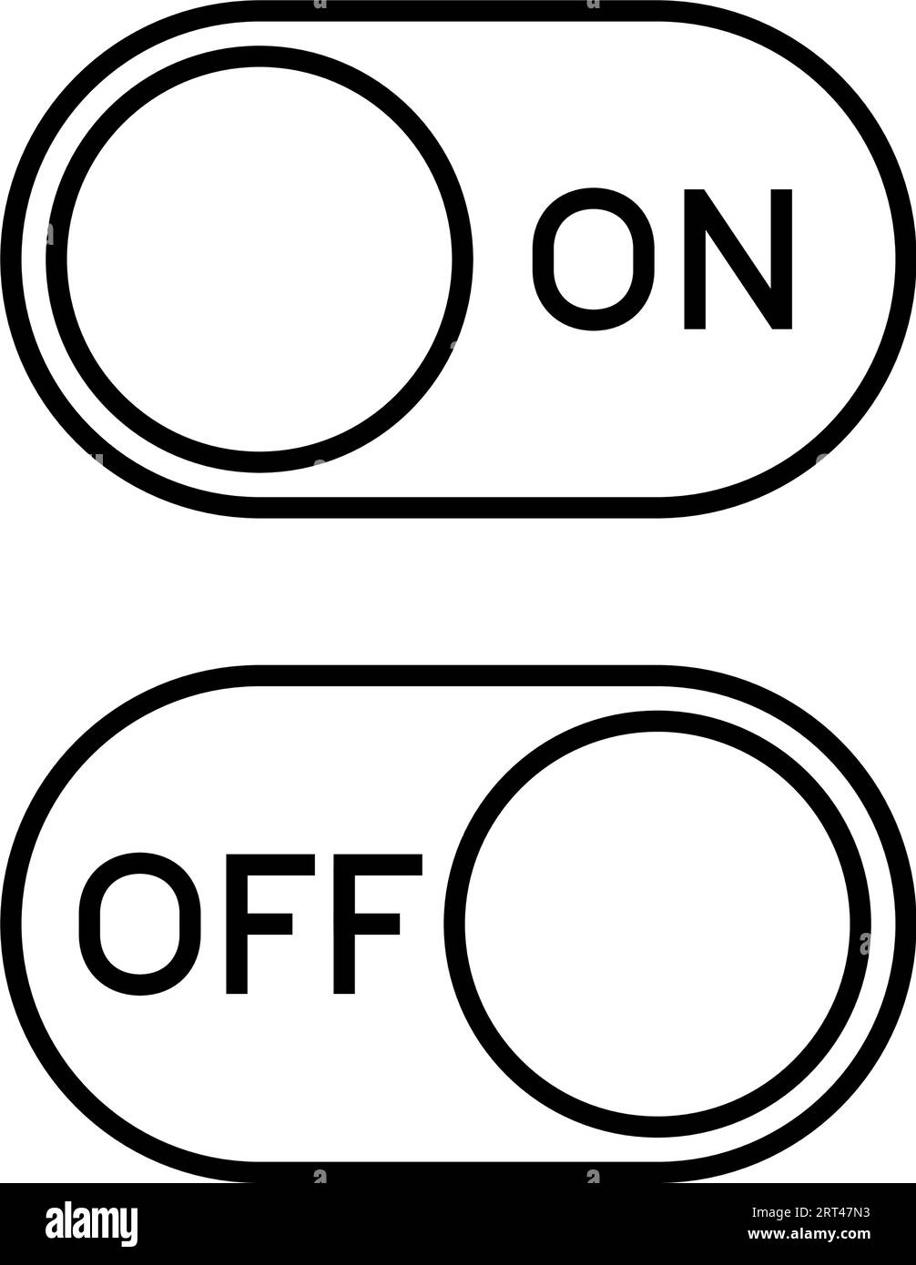 Switch on and Off Toggle. On and Off Toggle Switch Buttons Graphic ...