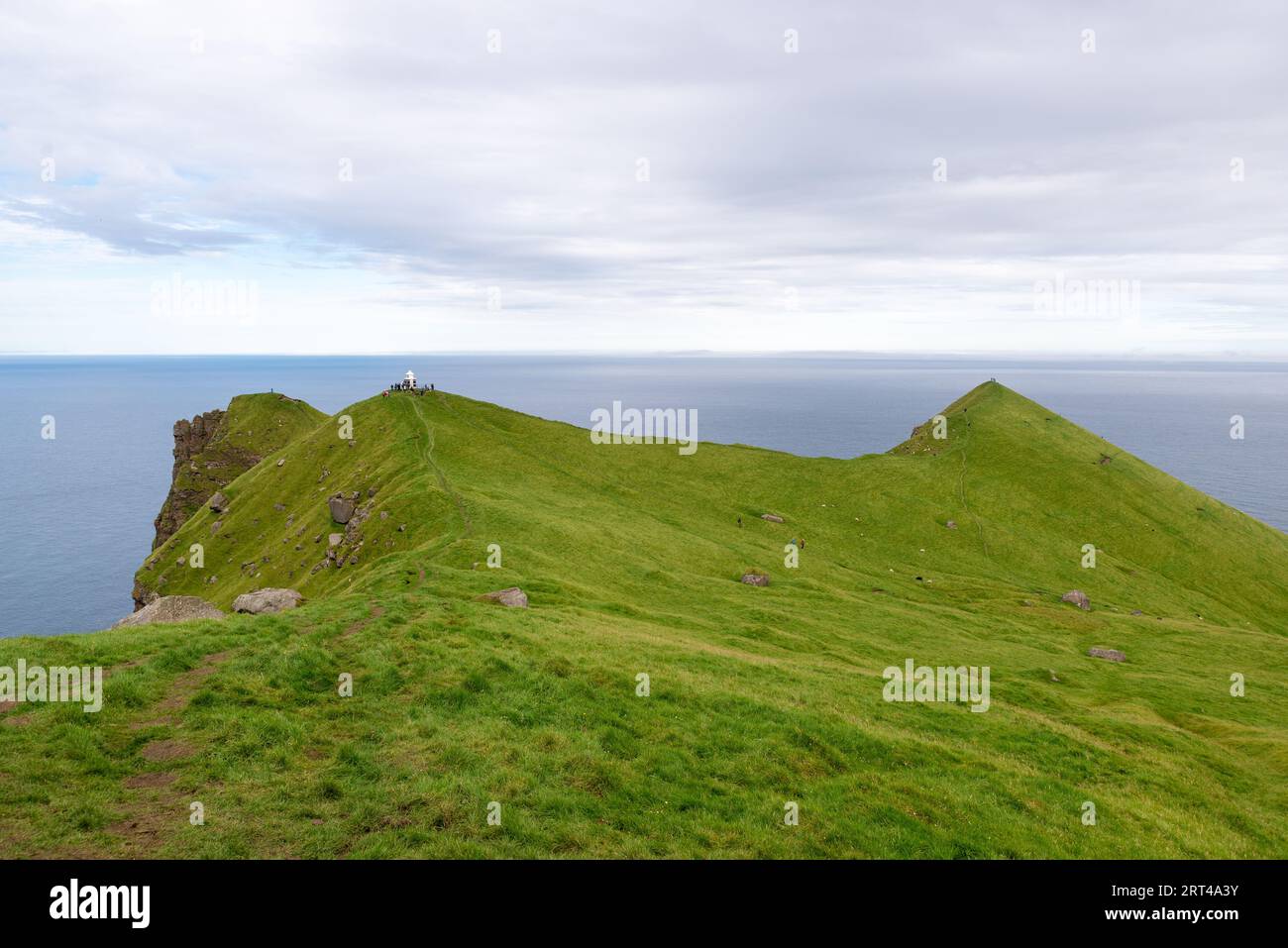 Kallur Ligthouse on Kalsoy Island, Faroe Islands Stock Photo