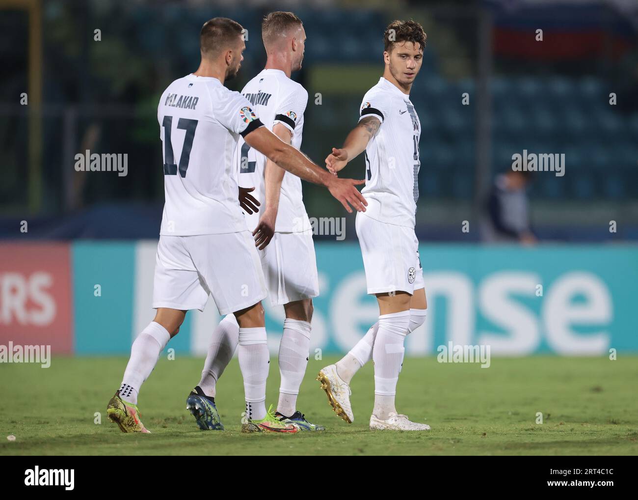 Zagreb, Croatia. 15th July, 2023. Jan Mlakar of Hajduk Split and Fran Topic  of Dinamo Zagreb in action during the Supersport Supercup match between GNK  Dinamo Zagreb and HNK Hajduk Split at