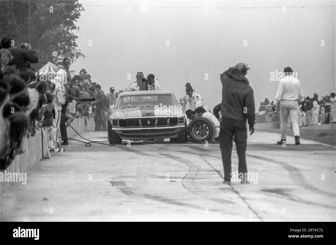 1971 Watkins Glen Trans Am, George Follmer, Bud Moore, Ford Mustang Boss 302, Started 1st  , Finished 2nd Stock Photo