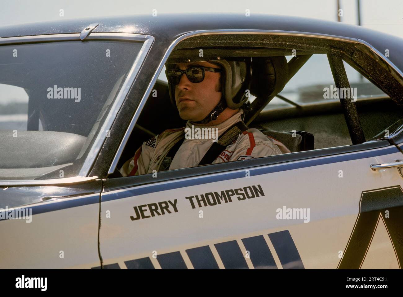 1971 Watkins Glen Trans Am,  Jerry Thompson, Ford Mustang Boss 302 Stock Photo