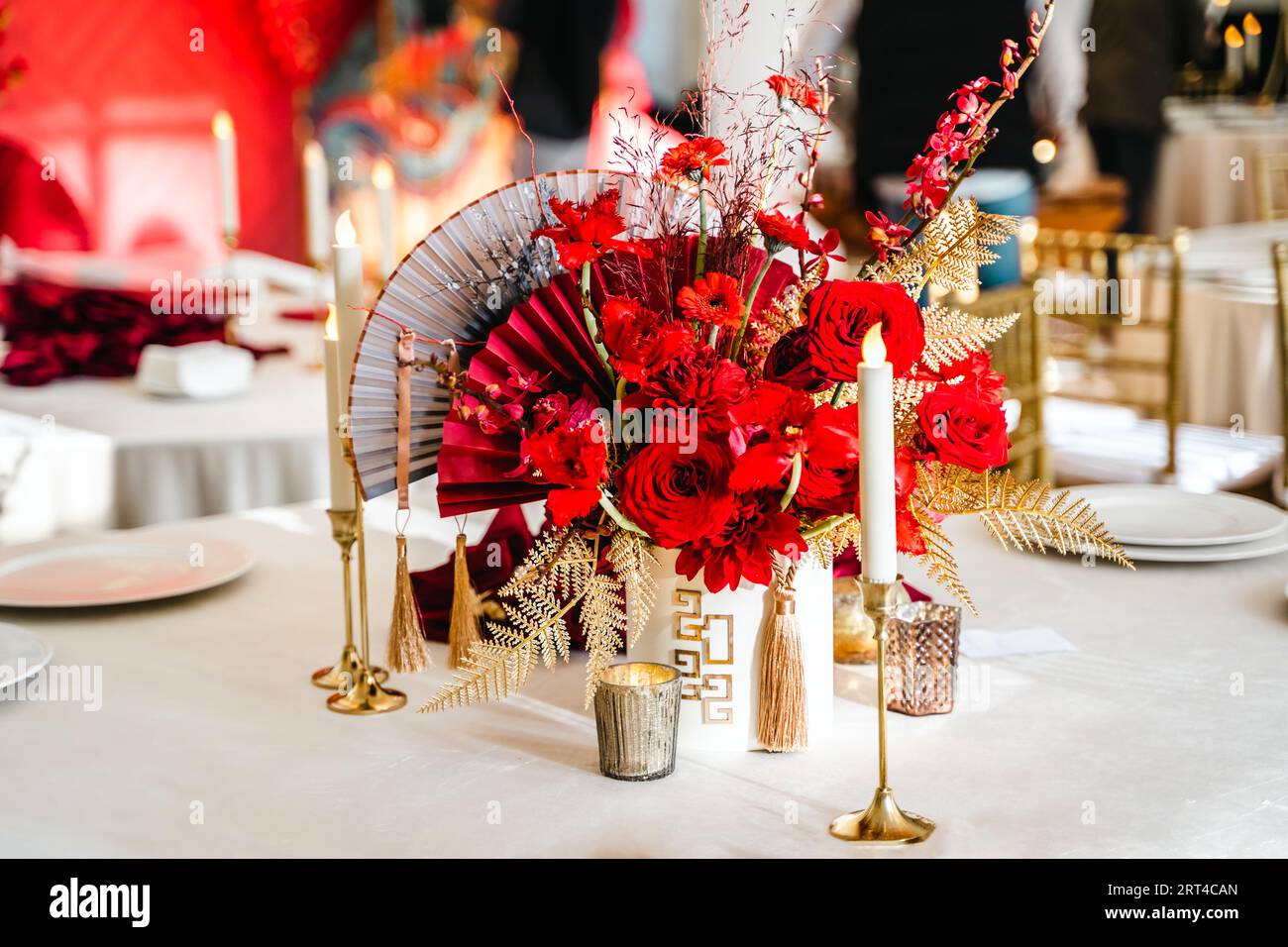 Floral arrangement, festive bouquet, table decoration for Chinese New
