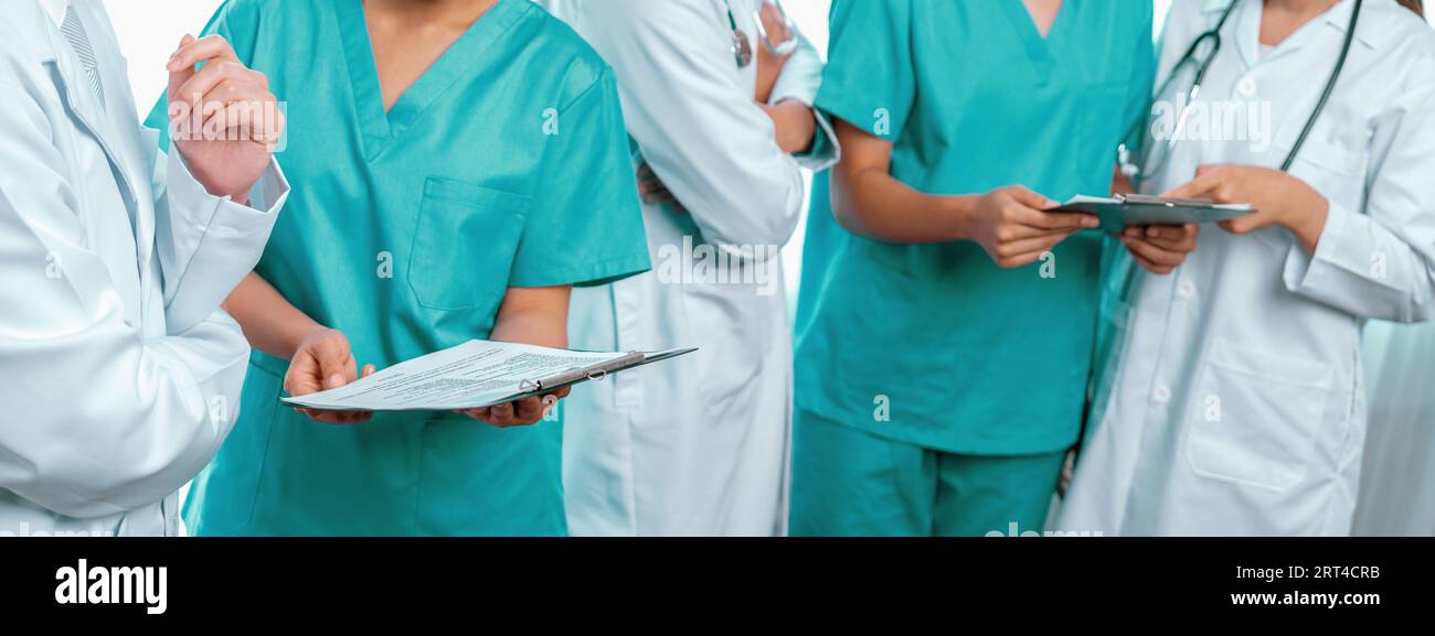 Medical staff team with doctor nurse and healthcare specialist