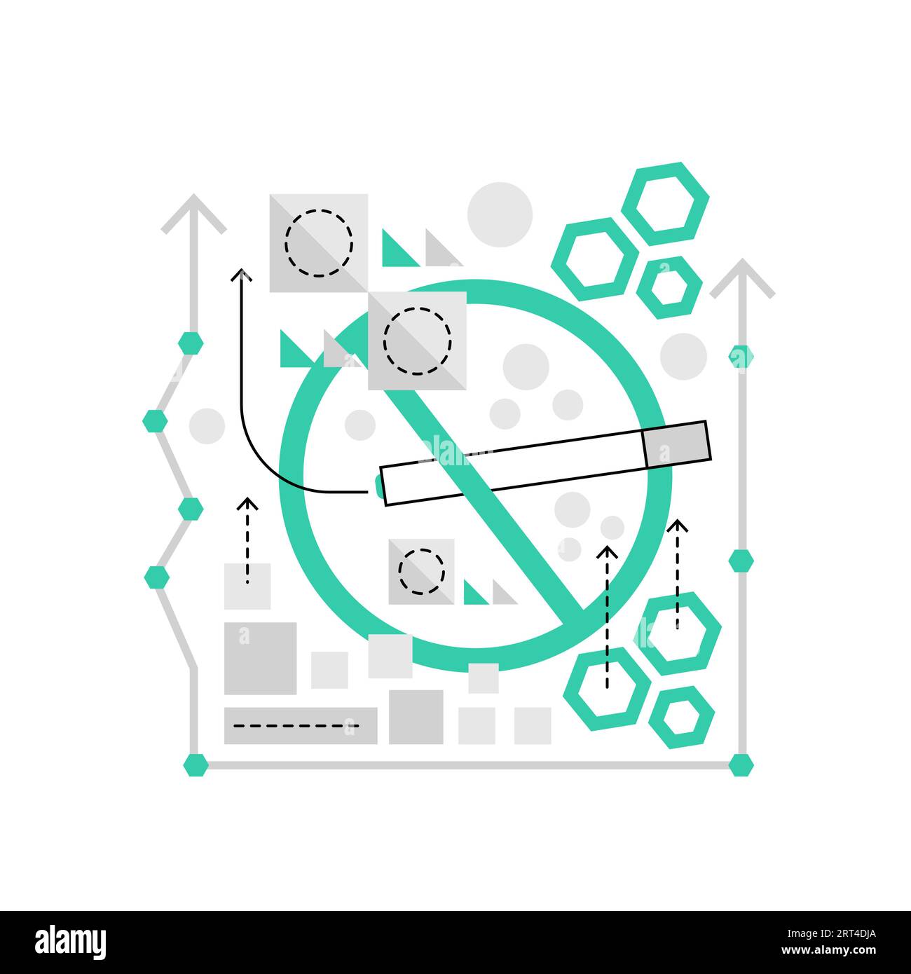 Hotel no smoking sign. Hotel rules, hotel service and amenities vector illustration Stock Vector