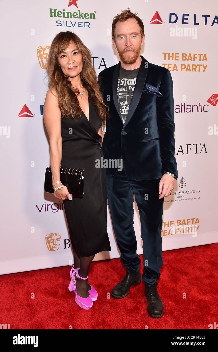 January 14, 2023, Beverly Hills, California, USA: Mai Curran and Tony Curran arrives for the BAFTA Tea Party held at the Four Seasons Hotel & Resort. (Credit Image: © Lisa O'Connor/ZUMA Press Wire) EDITORIAL USAGE ONLY! Not for Commercial USAGE! Stock Photo