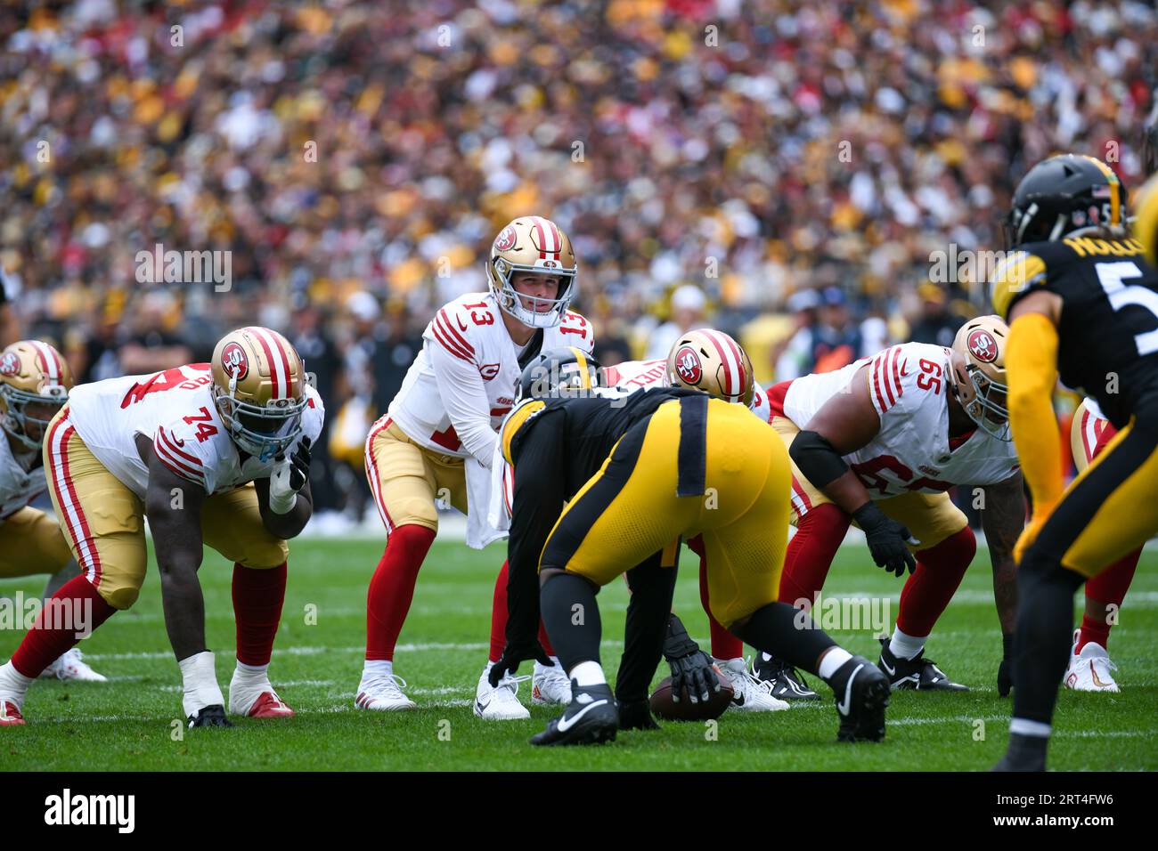 San Francisco 49ers center Jake Brendel (64 )in action during an NFL  football game against the Las Vegas Raiders, Sunday, Aug. 28, 2021, in  Santa Clara, Calif. (AP Photo/Scot Tucker Stock Photo - Alamy