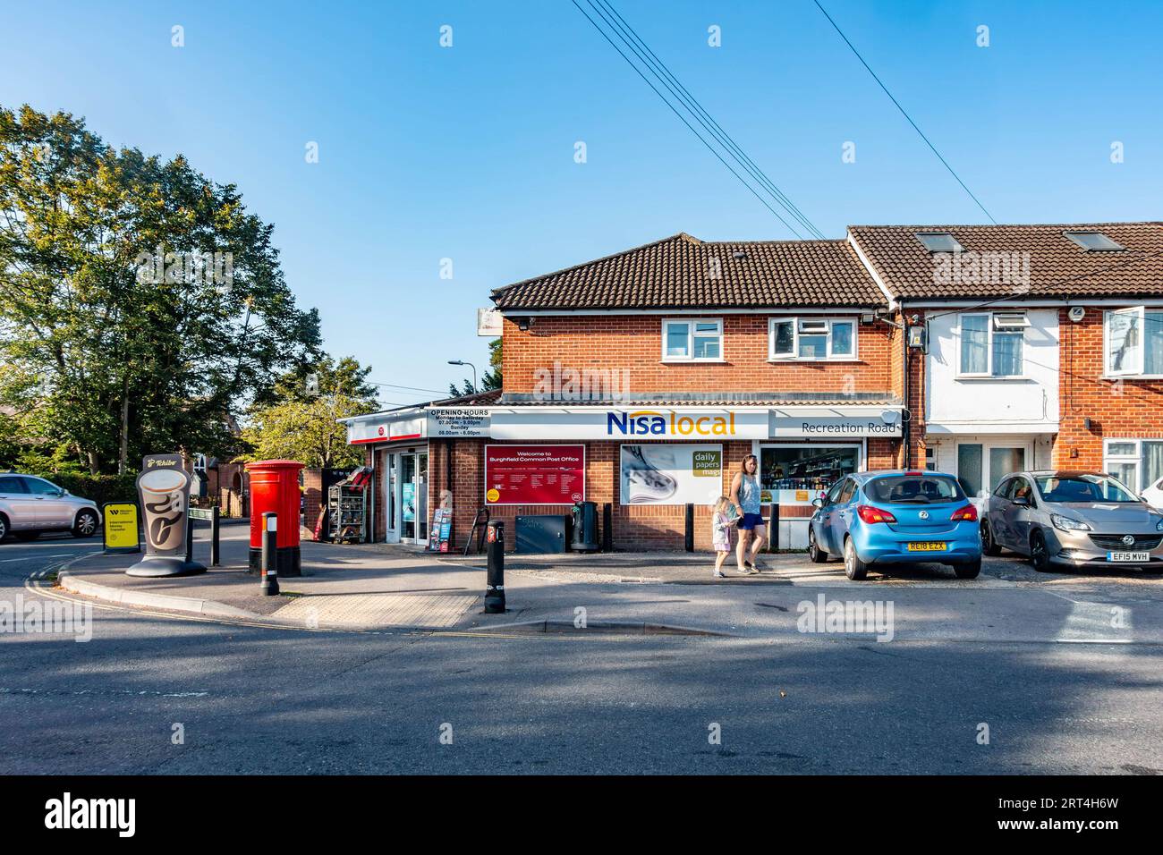 A Nisa Local corner shop on Recreation Road in Burghfield near Reading in Berkshire, UK Stock Photo