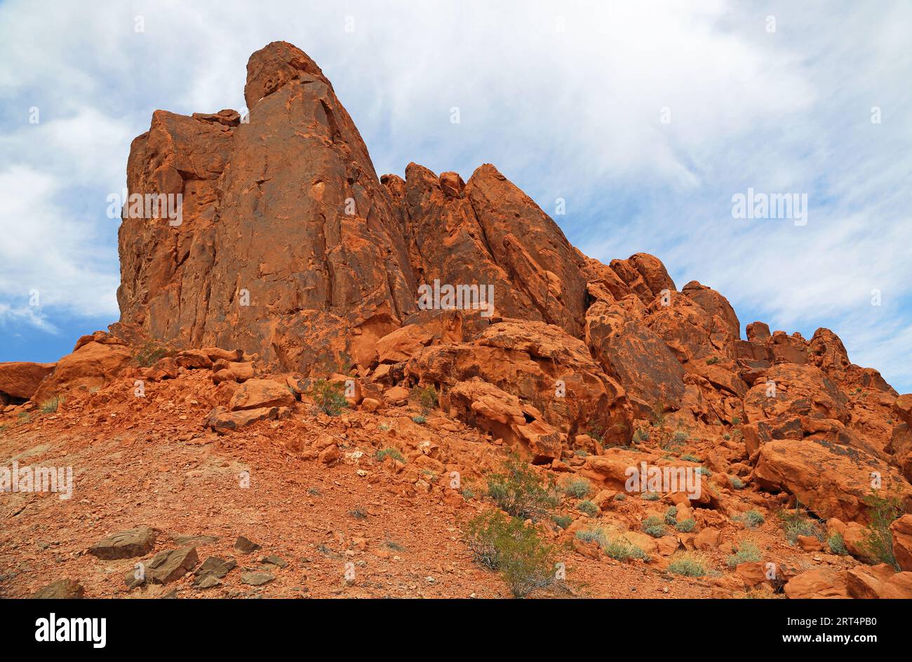 Gibraltar Rock - Valley of Fire State Park, Nevada Stock Photo