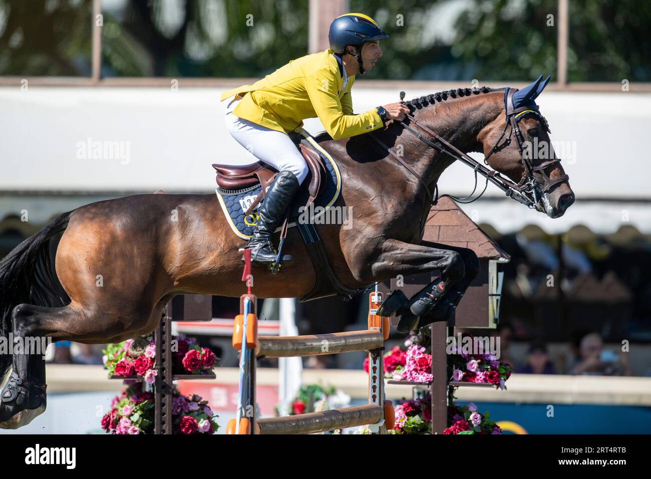 Calgary, Alberta, Canada, 10 September 2023. Yuri Mansur (BRA) riding