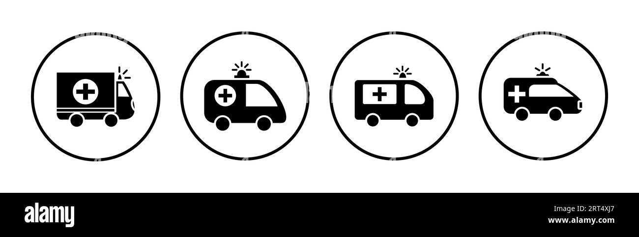 Ambulance icon vector. Ambulance car icon Stock Vector