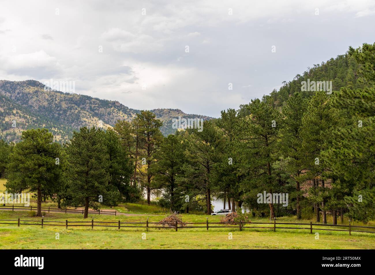 Estes Park, Colorado. Rocky Mountains landscape near the Lake Estes Stock Photo