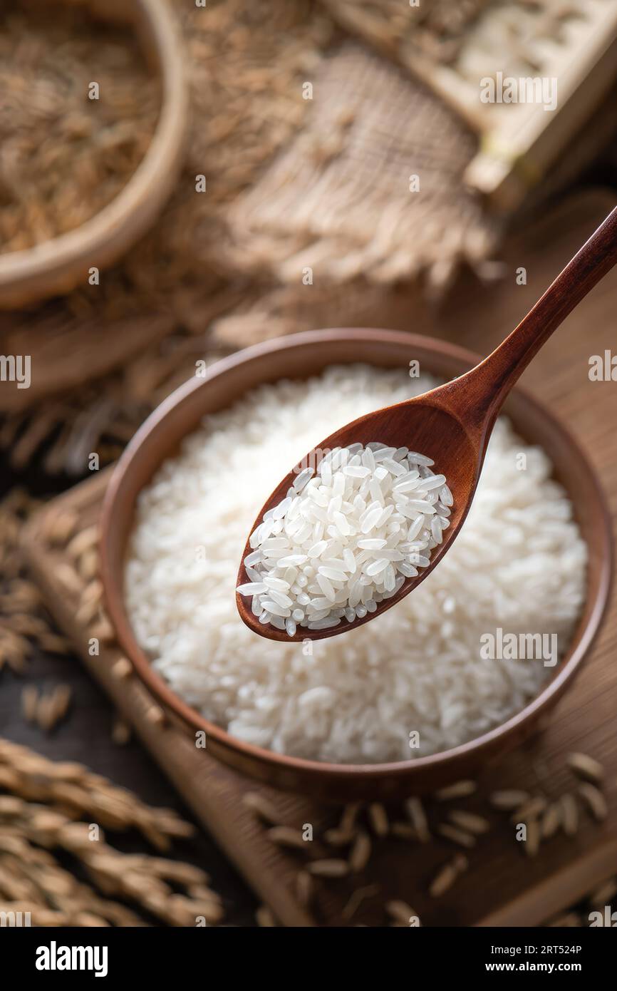 Asian rice, Vietnam rice is the best rice in Asia, hi res photo Stock