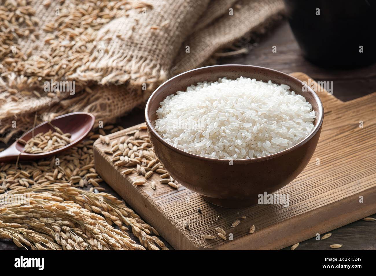 Asian rice, Vietnam rice is the best rice in Asia, hi res photo Stock