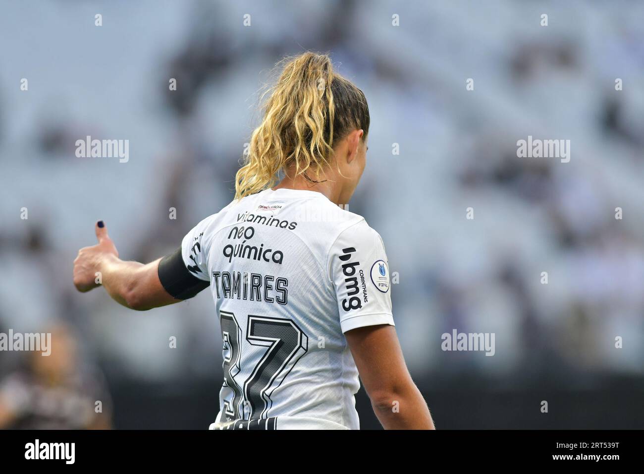 SAO PAULO, BRAZIL - SEPTEMBER 10: Tamires of Corinthians reacts during a match between Corinthians and Ferroviaria as part of final of Brazilian League Serie A at Neo Química Arena on September 10, 2023 in São Paulo, Brazil. (Photo by Leandro Bernardes/PxImages) Credit: Px Images/Alamy Live News Stock Photo