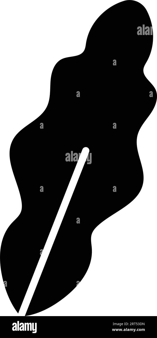 Leaf icon silhouette design template isolated illustration Stock Vector ...