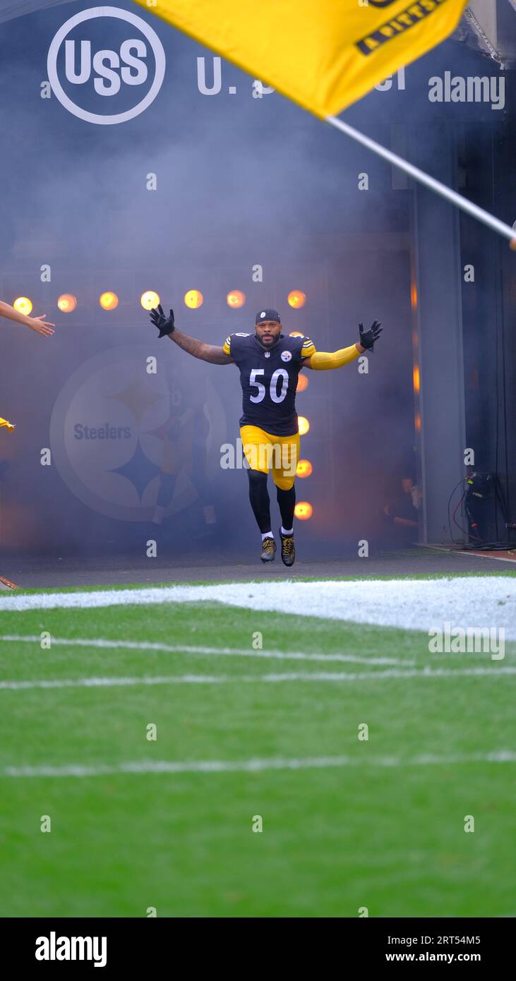 Pittsburgh, PA, USA. 10th Sep, 2023. Elandon Roberts #50 during the  Pittsburgh Steelers vs San Francisco 49ers in Pittsburgh, PA. Jason  Pohuski/CSM/Alamy Live News Stock Photo - Alamy