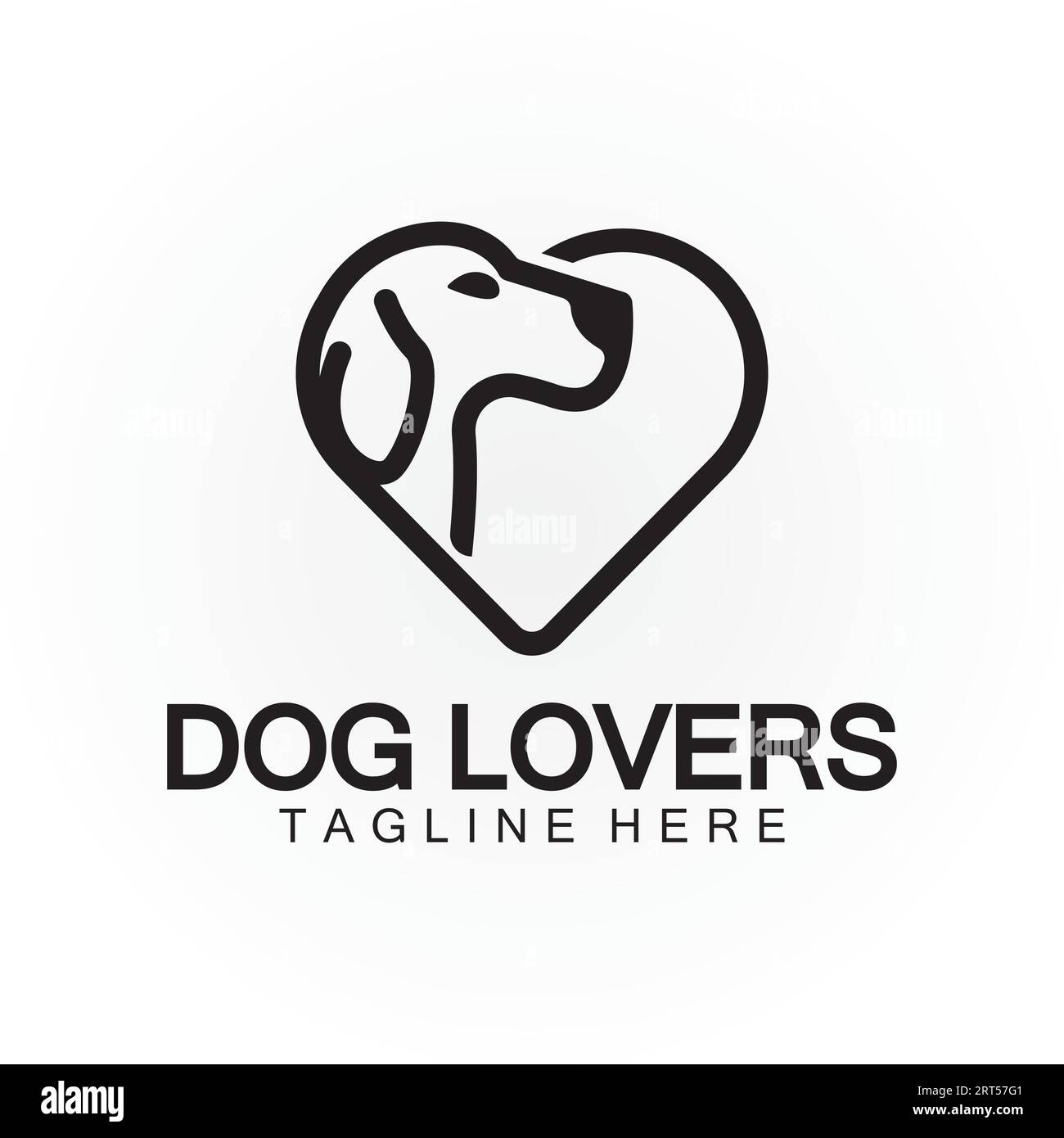 Dog lovers logo design vector template Stock Vector